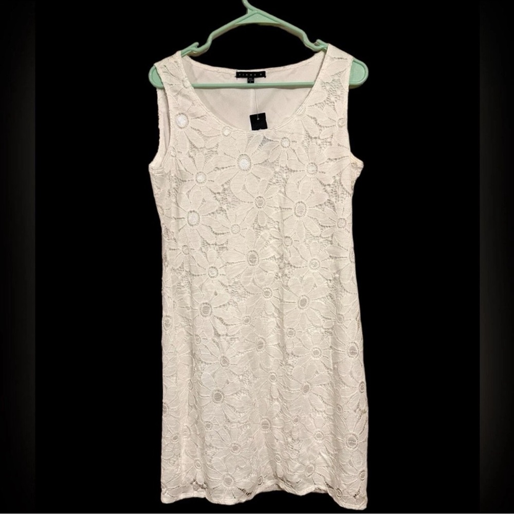 Tiana B. White Lace Sheath Floral Lace Dress Sleeveless Bridal Shower Size XXL